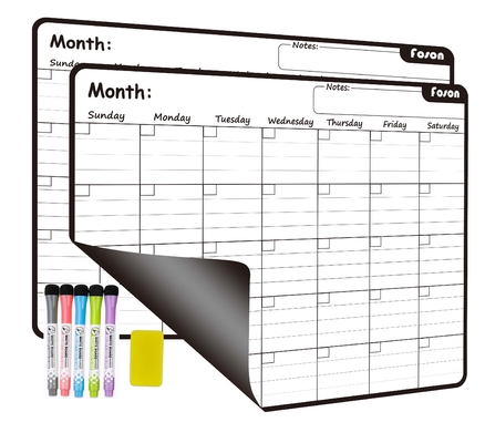 Calendario mensual modificado para requisitos particulares de Whiteboard del refrigerador del calendario del refrigerador magnético