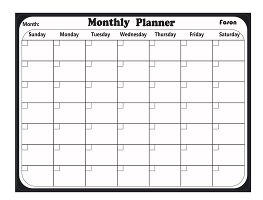 Calendario magnético mensual del refrigerador para hacer la lista Whiteboard para el hogar