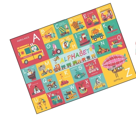 Transporte de papel educativo del rompecabezas del piso del alfabeto del rompecabezas de los niños para 4-8-10 años