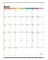 Calendario vertical de Whiteboard para el planificador mensual del refrigerador magnético del refrigerador