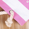 Bolso promocional de la tela de algodón de la raya del ODM para las compras del supermercado