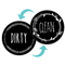 Lavaplatos sucio personalizado Clean Sign Target del círculo del imán