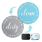 ROHS pequeño lavaplatos redondo Clean Sign Magnets de 3 pulgadas reutilizable para el refrigerador