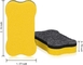 El hueso seco magnético del amarillo del borrador de la pizarra forma la pulgada 2,76 *1.57