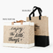 Tote Jute Bags Customized Hessian impreso grande empaqueta para los regalos de la vuelta