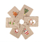 Pequeños bolsos personalizados del yute de la bolsa del lazo de la arpillera del regalo de la Navidad