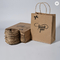 Bolsa de papel reciclable que empaqueta las bolsas de papel de encargo negras de las compras de Brown Kraft con la manija